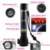 10 in 1 Multifunction Rechargeable Solar Powerful LED Flashlight - Brand New and High Quality Rechargeable Solar Flashlight