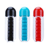 2 in 1 Pill Box Water Bottle - Pill Box Organizer with Water Bottle