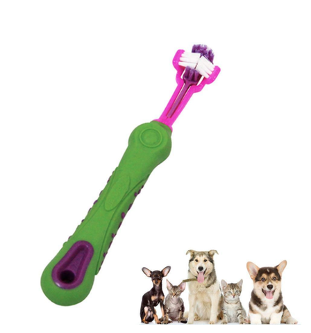 3 Sided Toothbrush Doggie Brush Pets Oral Care Dental Hygiene