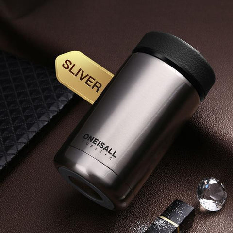 400ML Men Gift Thermos Cup Insulated Stainless Steel Thermo Mug with Tea Infuser - Insulated Stainless Steel Travel Mug