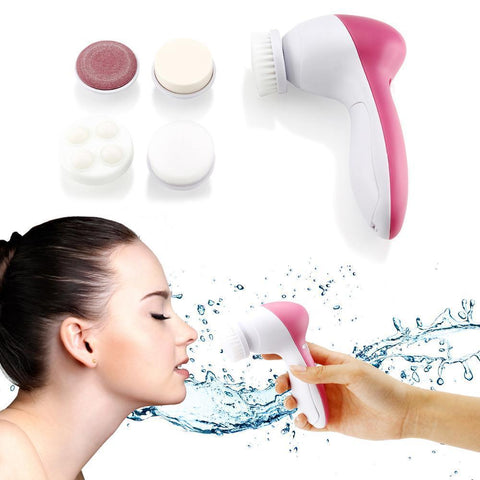 5 in 1 Facial Cleansing Brush - Facial Cleanser and Massager