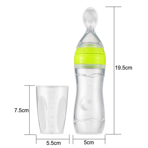 Baby Bottle Leak-proof Food Dispensing Spoon 120ml Juice Feeding Bottle