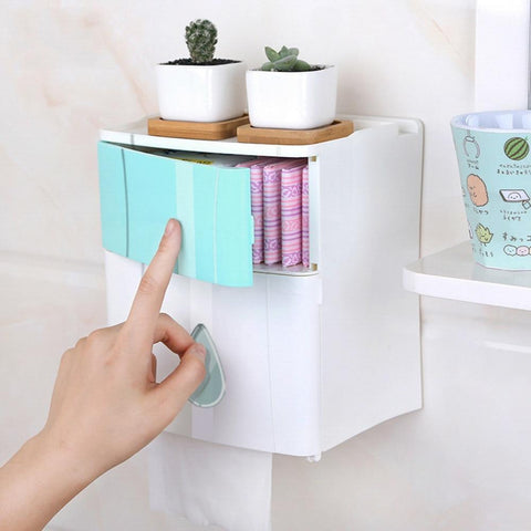 Bathroom Waterproof Tissue Box Plastic Bath Toilet Paper Holder