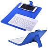 BLUETOOTH PORTABLE WIRELESS KEYBOARD WITH PU LEATHER CASE FOR IPHONE ANDROID MOBILE PHONE