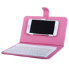 BLUETOOTH PORTABLE WIRELESS KEYBOARD WITH PU LEATHER CASE FOR IPHONE ANDROID MOBILE PHONE