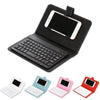 BLUETOOTH PORTABLE WIRELESS KEYBOARD WITH PU LEATHER CASE FOR IPHONE ANDROID MOBILE PHONE