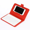 BLUETOOTH PORTABLE WIRELESS KEYBOARD WITH PU LEATHER CASE FOR IPHONE ANDROID MOBILE PHONE