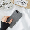 Cloth Texture Ultra Thin Canvas Grid Pattern Case For iPhone