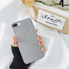 Cloth Texture Ultra Thin Canvas Grid Pattern Case For iPhone