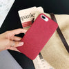 Cloth Texture Ultra Thin Canvas Grid Pattern Case For iPhone