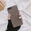 Cloth Texture Ultra Thin Canvas Grid Pattern Case For iPhone