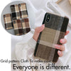 Cloth Texture Ultra Thin Canvas Grid Pattern Case For iPhone