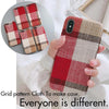 Cloth Texture Ultra Thin Canvas Grid Pattern Case For iPhone