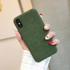 Cloth Texture Ultra Thin Canvas Grid Pattern Case For iPhone