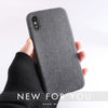 Cloth Texture Ultra Thin Canvas Grid Pattern Case For iPhone