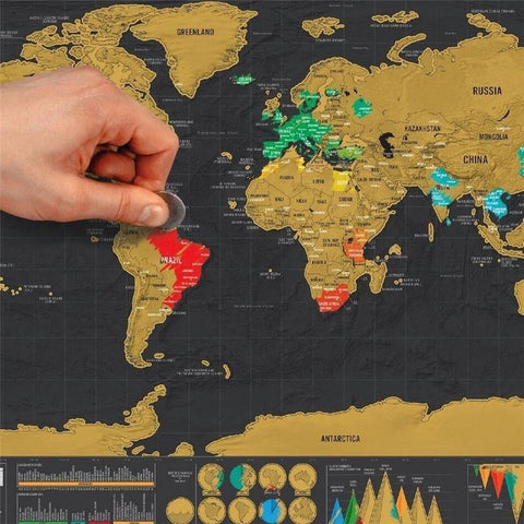 Deluxe Scratchable Travel Map