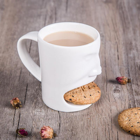 Face Shape Ceramic Coffee Cup Mug