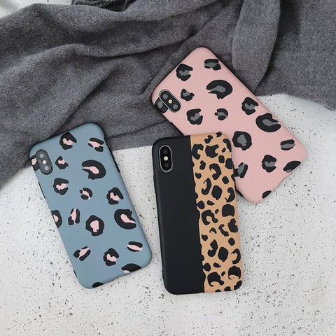 Fashion Leopard Print Phone Case Back Cover for iPhone XS Max/XR/XS/X/8 Plus/8/7 Plus/7/6s Plus/6s/6 Plus/6