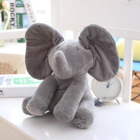 PEEK A BOO ANIMATED SINGING ELEPHANT FLAPPY PLUSH TOYS GIFT FOR BABY