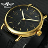 Golden Skeleton Mechanical Watch Men Stainless Steel Strap Luxury