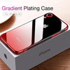 Gradient Plating Case for iPhone XR XS XS Max Cover Transparent