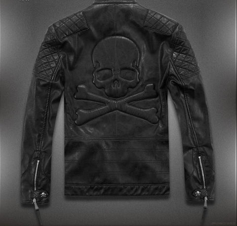 HIGH QUALITY SKULL LEATHER JACKET