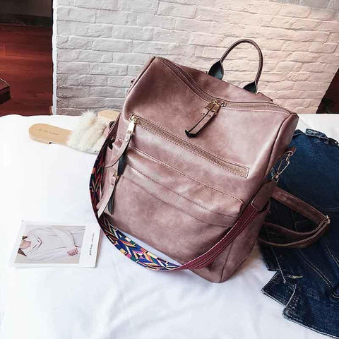 LEATHER BACKPACK For SCHOOL VINTAGE TRAVEL BACKPACK BAGS