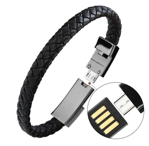 Leather Bracelet Charging Cord