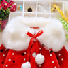 Lovely Faux Fur Coats for Baby Girls Black Dot Clothing made of Wool