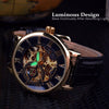 Mens Watches Luxury Mechanical Watch Splendid 3D Hollow Engraving Case Skeleton Dial Sport Watches