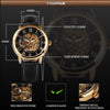 Mens Watches Luxury Mechanical Watch Splendid 3D Hollow Engraving Case Skeleton Dial Sport Watches