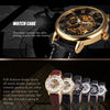 Mens Watches Luxury Mechanical Watch Splendid 3D Hollow Engraving Case Skeleton Dial Sport Watches
