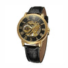Mens Watches Luxury Mechanical Watch Splendid 3D Hollow Engraving Case Skeleton Dial Sport Watches