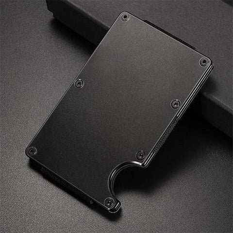 Metal Credit Card ID Holder With RFID Blocking Tech Anti-theft Wallet Men