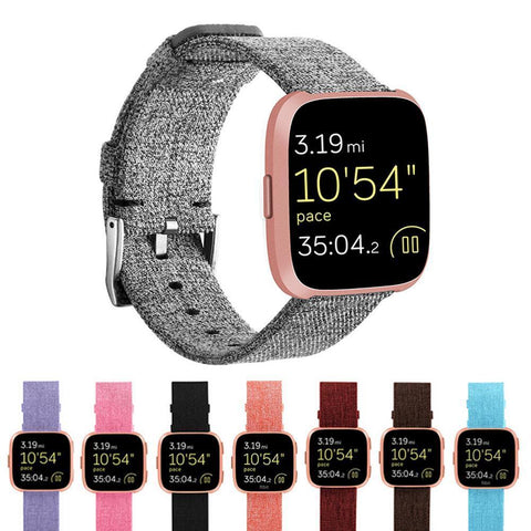 Nylon Fabric Wristband Strap For Fitbit Versa