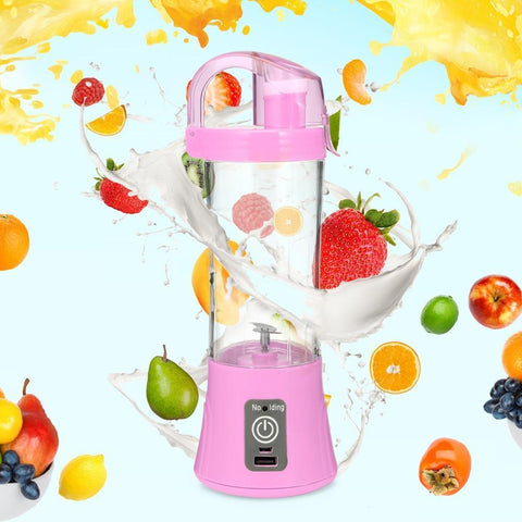 Portable Blender Juicer Cup USB Rechargeable Mixer Bottle