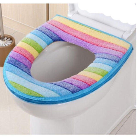 Rainbow Toilet Seat Cover - Rainbow Unicorn Toilet Seat