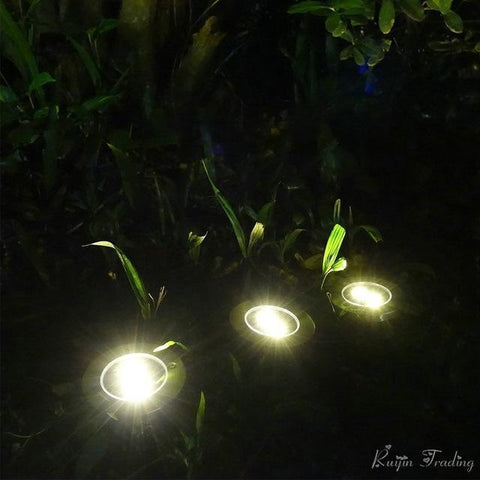 Solar Garden Disk Lights - Solar Powered Garden Disc Lights