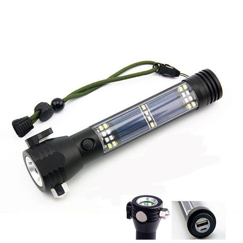 Solar Powered Multi-Function Flashlight - Multi Function Led Flashlight