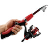 Telescopic Spinning Fishing Rod Fully Retractable