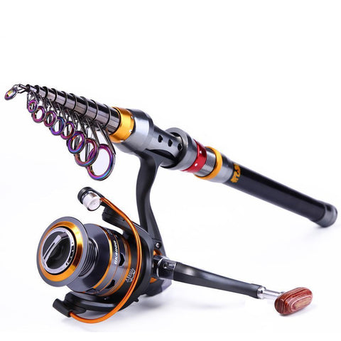 TRAVEL TELESCOPIC FISHING ROD & REEL COMBO