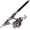 TRAVEL TELESCOPIC FISHING ROD & REEL COMBO