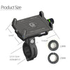 Universal Aluminum Alloy Motorcycle Mount USB Charger Cell Phone Holder for iPhone USB Fast Charging