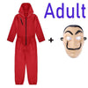 La Casa De Papel Salvador Dali Costume & Face Mask Halloween Adult Cosplay Money Heist