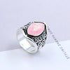 VINTAGE TIBETAN SILVER HEALING CRYSTAL RINGS BOHO ANTIQUE INDIAN MOONSTONE RING FINE JEWELRY GIRLS LADIES